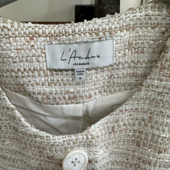 L'ACADEMIE The Lola Mini Dress in White Multi ( D10) - Picture 3 of 5